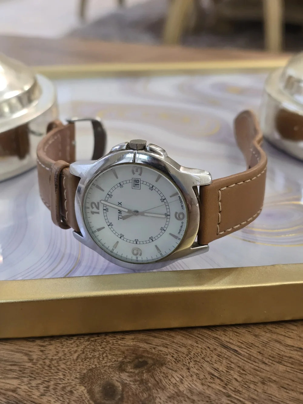 Timex Men's Brown Leather Strap Watch - Classic Field Style